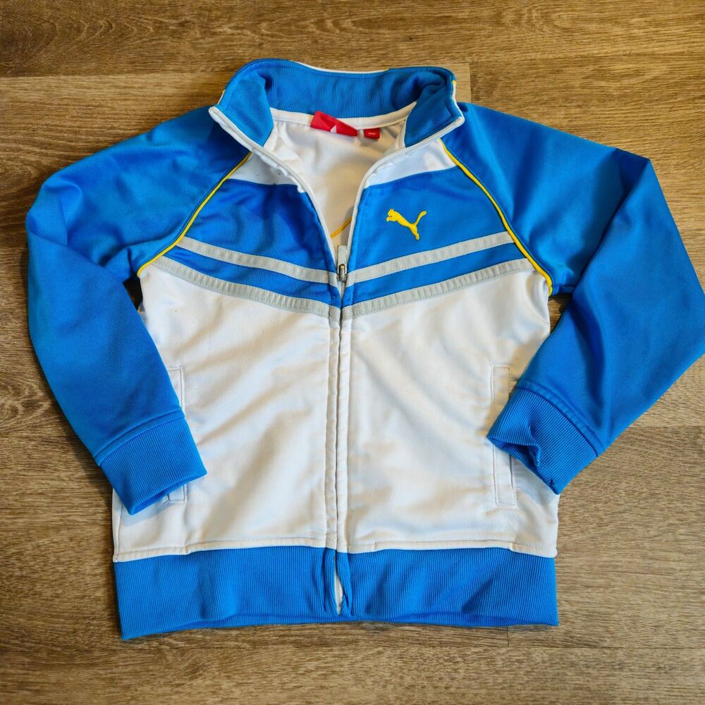 Puma Track Jacket Full Zipper Large Logo On Back **flawed** Toddler Boys 4